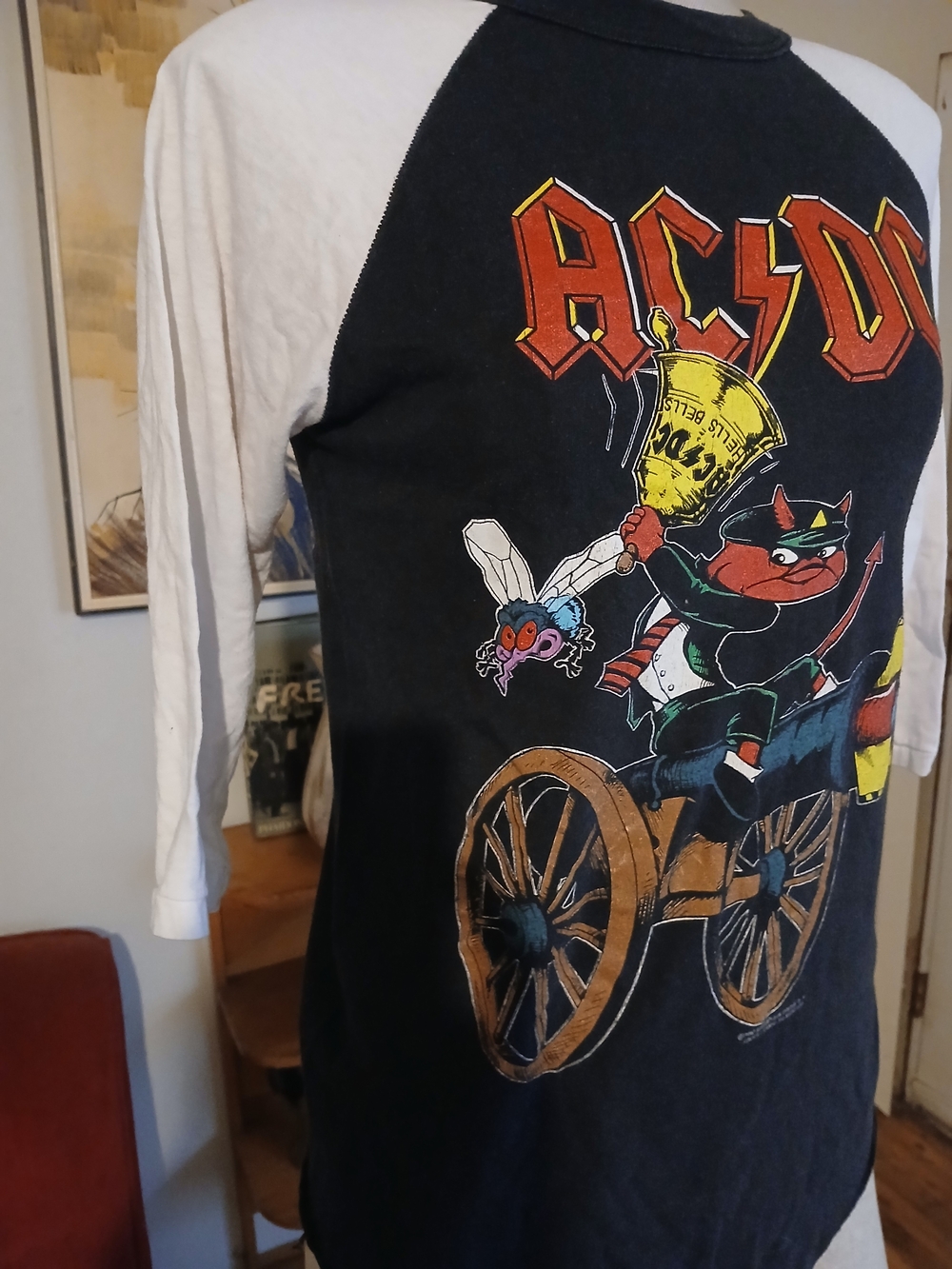 Vintage AC/DC Hells Bells Baseball T-shirt 1980